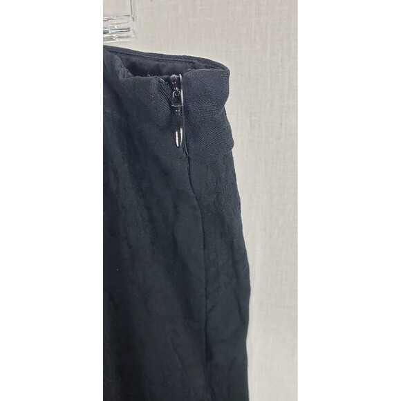 EILEEN FISHER Black Crepe Ankle Pants L Stretchy Casual Comfort Minimalist - Picture 4 of 5